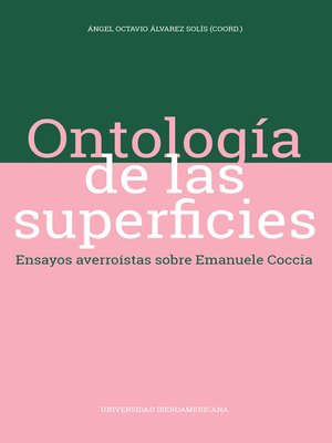 cover image of Ontología de las superficies
